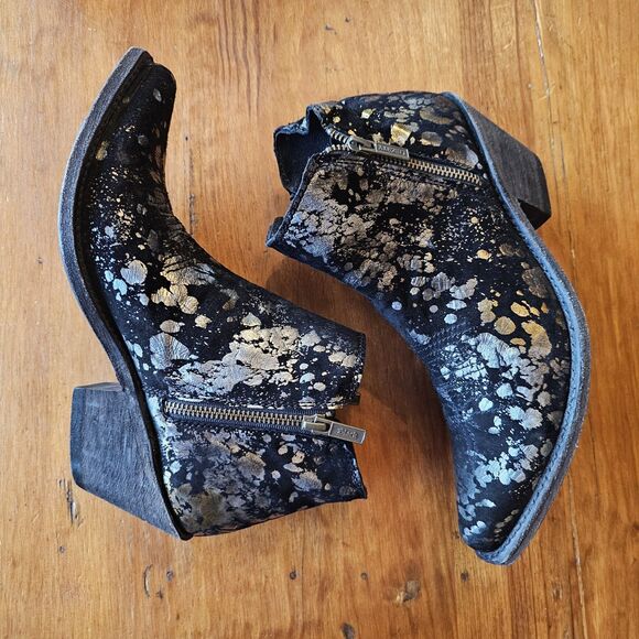 Liberty Black Size 8 Black Suede Point Toe Heeled Booties 712936 38101201 05 - Picture 6 of 8